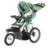 Discount Schwinn Turismo Single Swivel Stroller, Green/Black