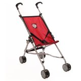 Discount The New York Doll Collection Umbrella Doll Stroller, Red